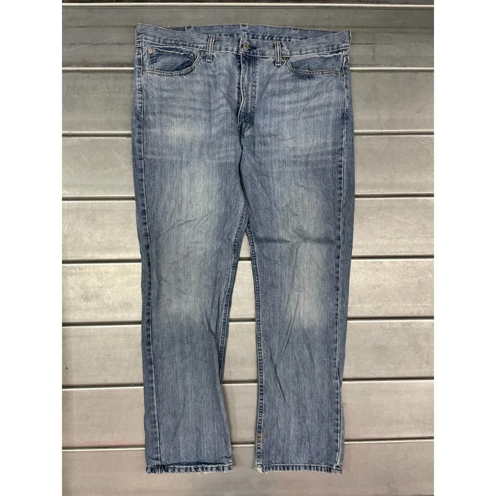 Levis 514 Jeans Mens‎ 38X32 Blue Medium Wash Denim Slim Straight 100% Cotton